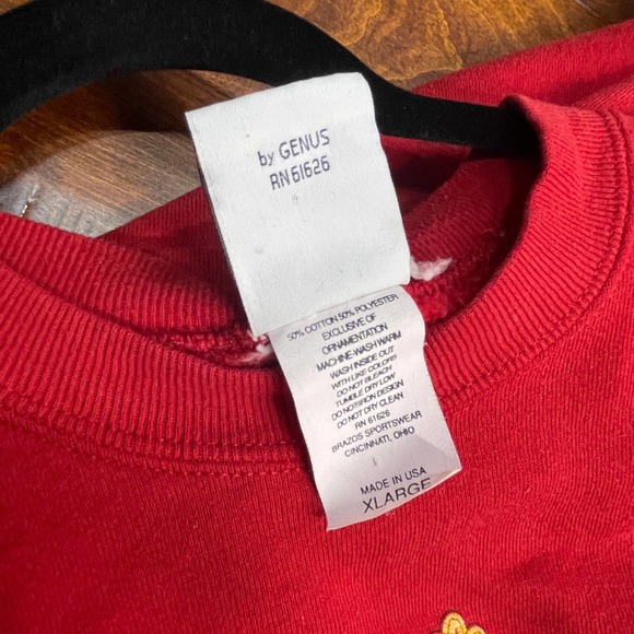 Vintage Minnie Mouse Red Sweater Mickey And Co Women's XL Crewneck Made In USA - Picture 7 of 7